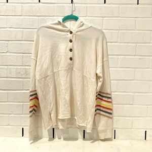 MAURICES: White button hoodie